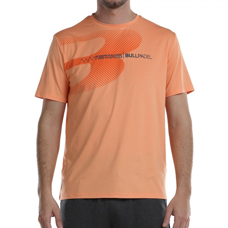 Camiseta Bullpadel Aires naranja vigore - Zona de Padel