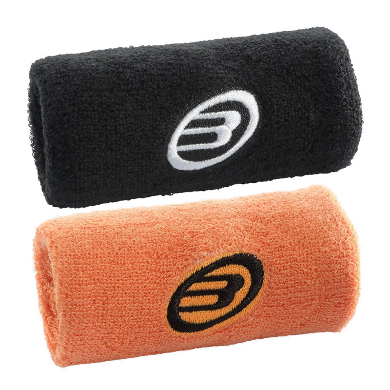 Muñequeras Bullpadel BPMU233 negro naranja Muñequeras Bullpadel BPMU233 negro naranja