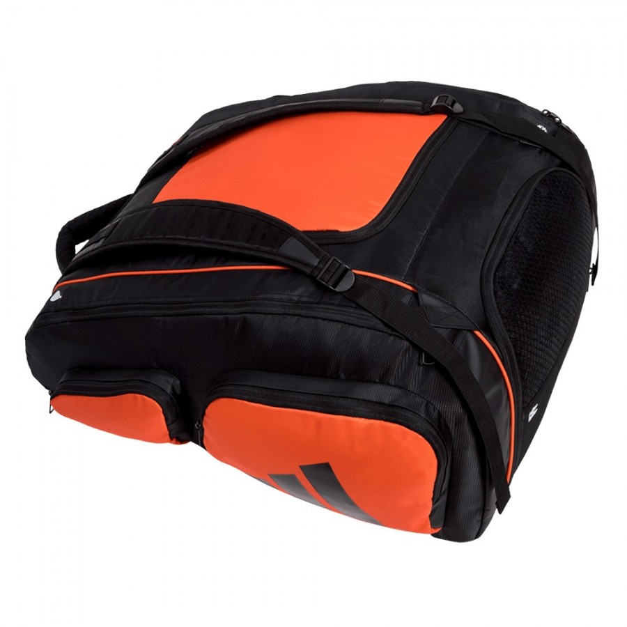 Mochila Paletero pádel Negro Naranja, ADIDAS PADEL - PRO TOUR