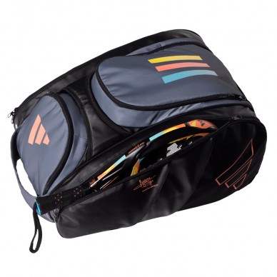 Mochila Paletero pádel Negro Naranja, ADIDAS PADEL - PRO TOUR