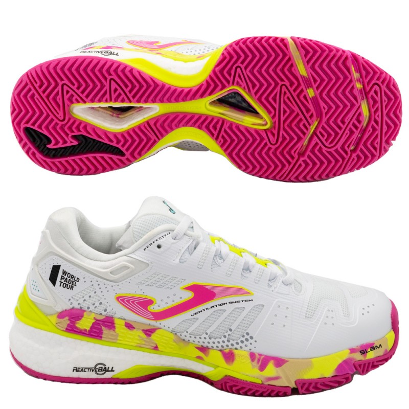 Zapatillas Joma T.SLAM LADY 2202 blanco fucsia Zapatillas Joma T.SLAM LADY 2202 blanco fucsia