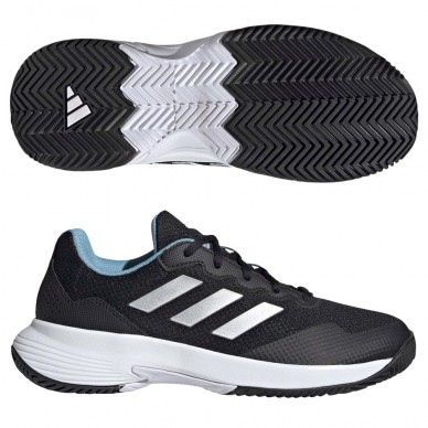 Zapatillas Adidas gamecourt 2 w core black silver blue 2023
