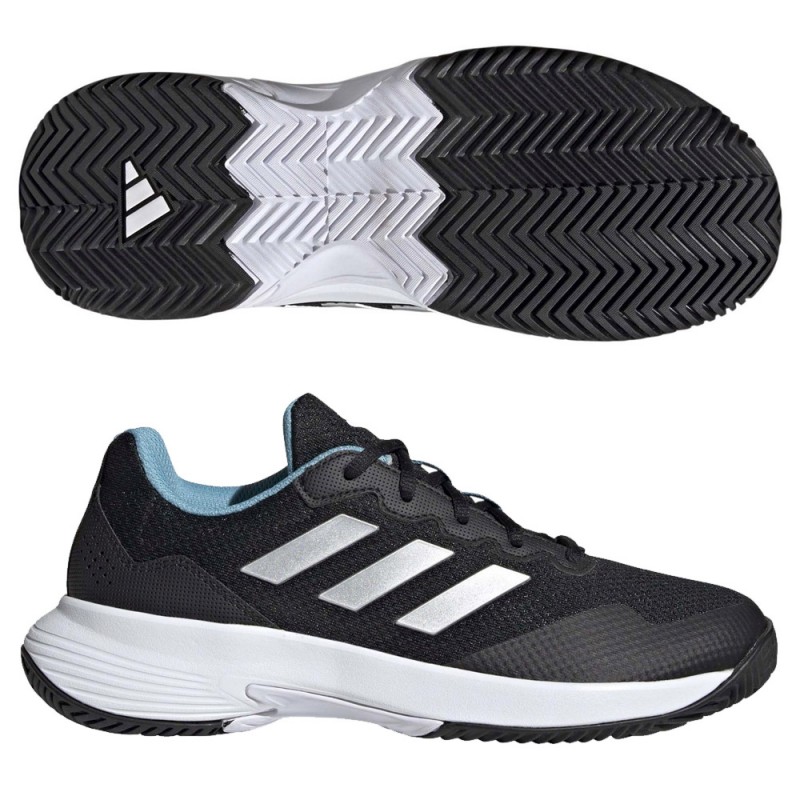 Zapatillas Adidas gamecourt 2 w core black silver blue 2023 Zapatillas Adidas gamecourt 2 w core black silver blue 2023