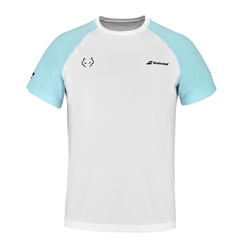 Camiseta Babolat Crew Neck Tee Lebron white light blue Camiseta Babolat Crew Neck Tee Lebron white light blue