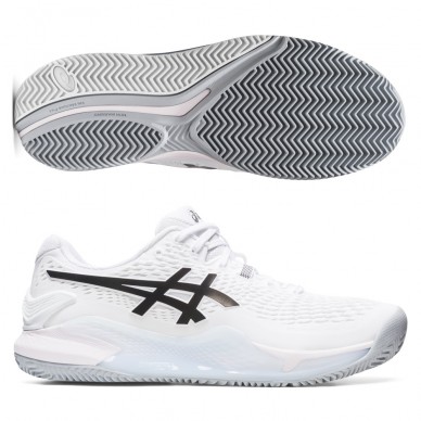Asics Gel Resolution 9 Clay white black