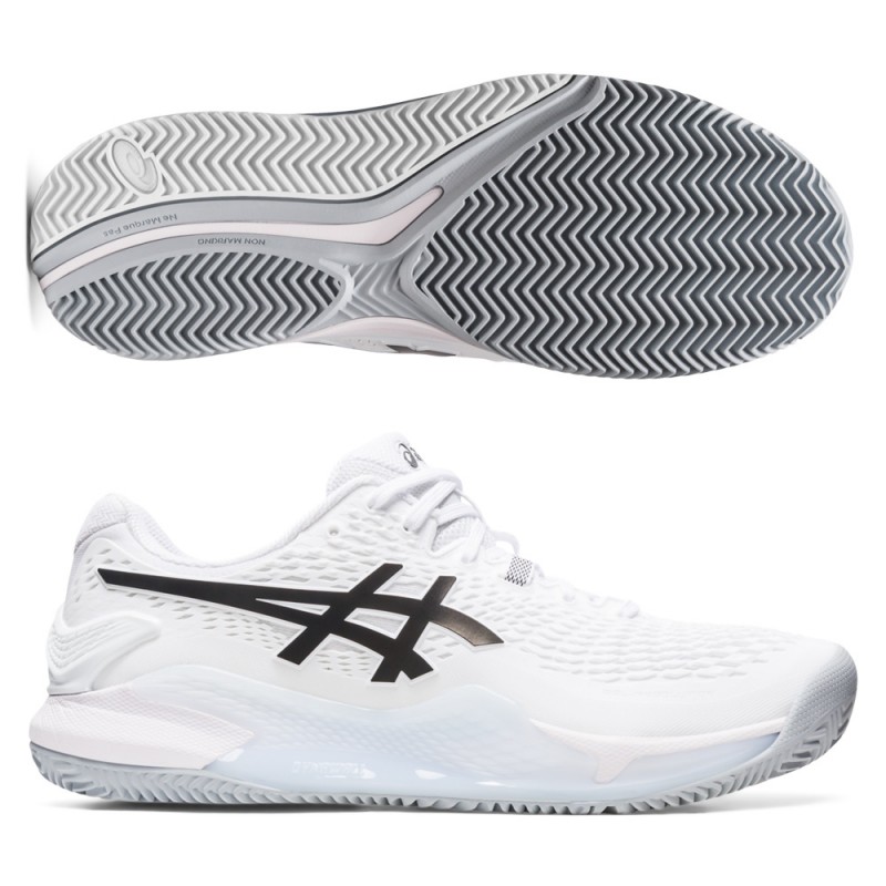 Asics Gel Resolution 9 Clay white black