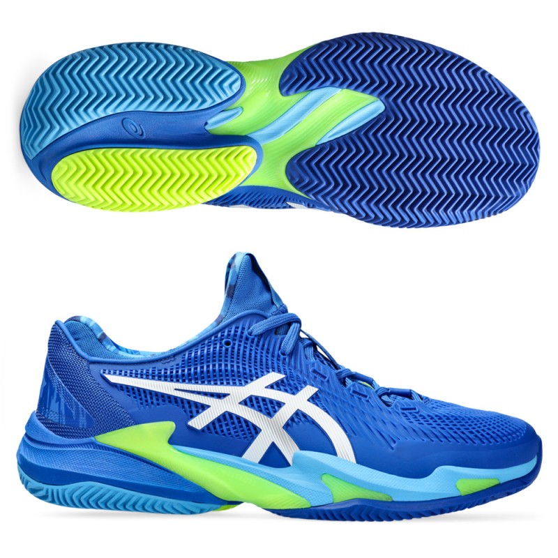 Asics Court FF 3 Novak Clay tuna blue white Asics Court FF 3 Novak Clay tuna blue white