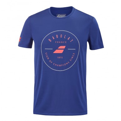 Camiseta Babolat Exercise Graphic Tee Men azul oscuro
