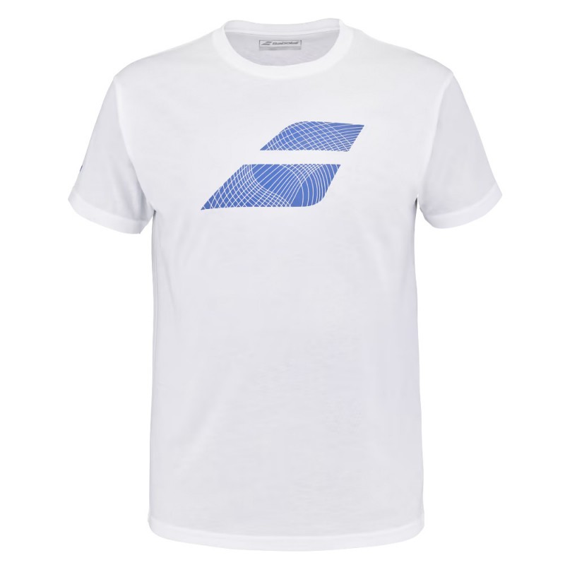 Camiseta Babolat Exercise Big Flag Tee Men blanco Camiseta Babolat Exercise Big Flag Tee Men blanco