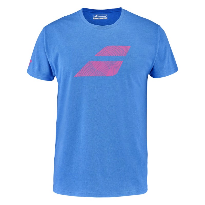 Camiseta Babolat Exercise Big Flag Tee Men azul Camiseta Babolat Exercise Big Flag Tee Men azul