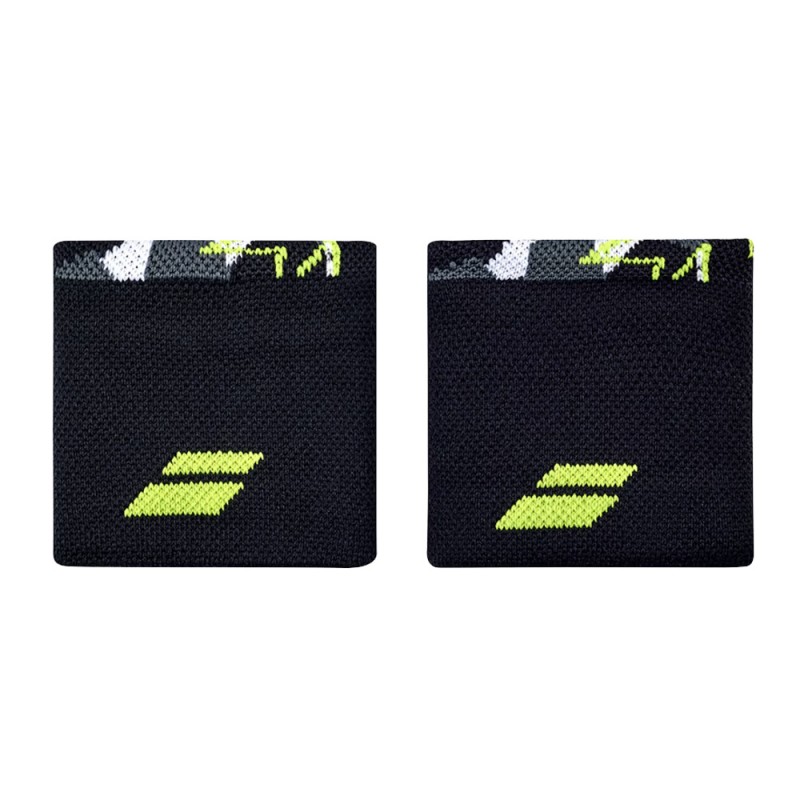 Muñequeras Babolat Logo gris amarillo Muñequeras Babolat Logo gris amarillo