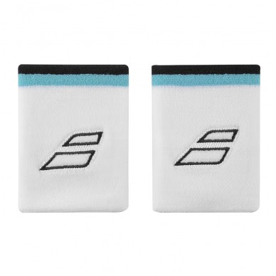 Muñequeras Babolat Terry Jumbo blancas azules