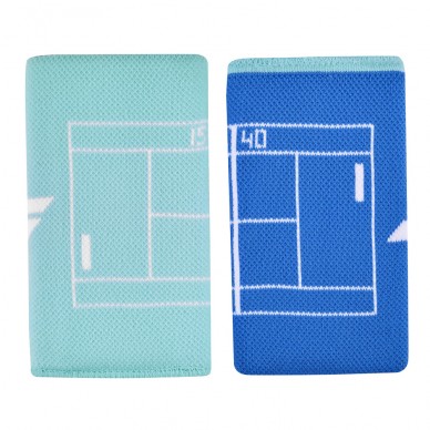 Muñequeras Babolat Reversible Jumbo blancas azules