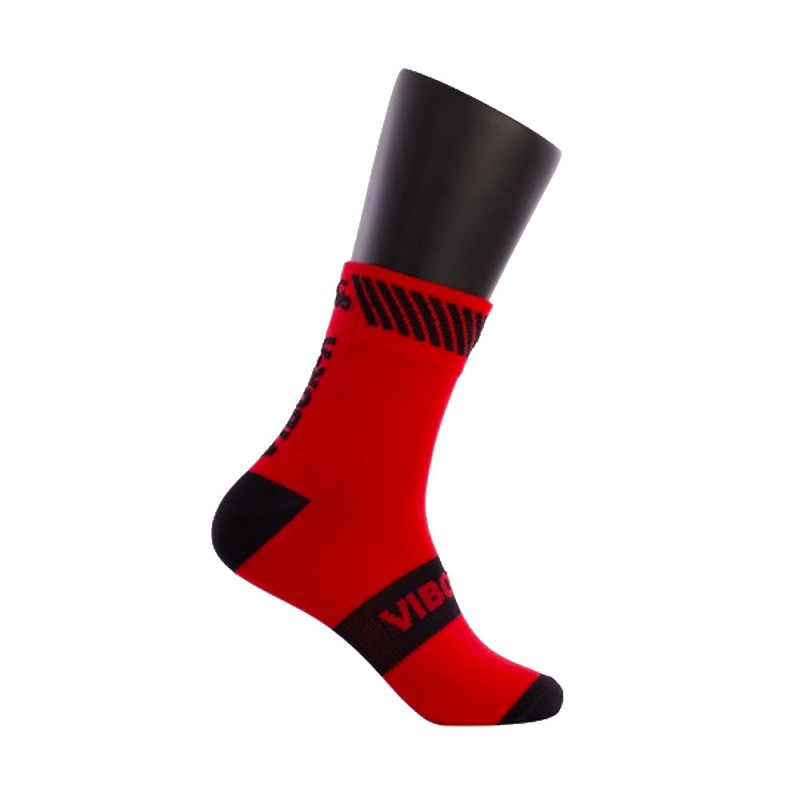 Calcetines Vibora Kait media caña rojo negro Calcetines Vibora Kait media caña rojo negro