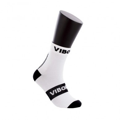 Calcetines Vibora Kait media caña blanco negro