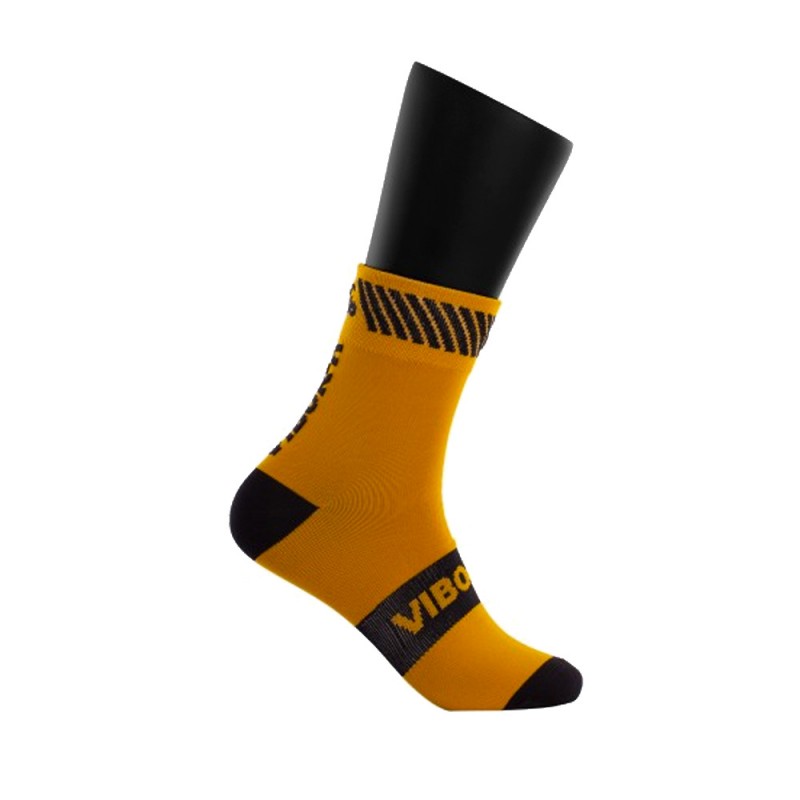 Calcetines Vibora Kait media caña oro negro Calcetines Vibora Kait media caña oro negro