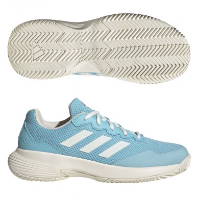 Zapatillas Adidas Gamecourt 2 W light aqua white bright red 2023