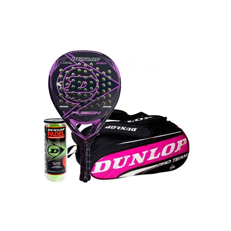 Pack Dunlop Fusion Soft + Paletero Fucsia