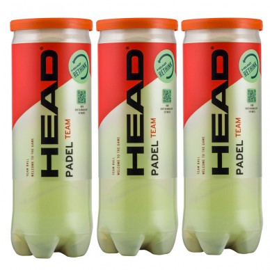 Pack 3 Botes pelotas Head Padel