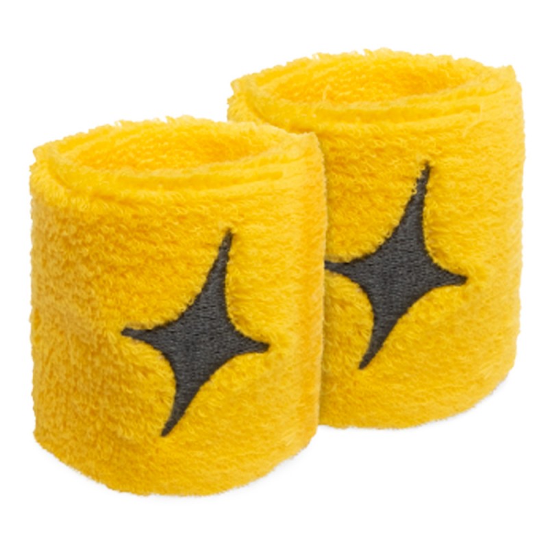 Muñequeras Star Vie amarilla star negra Muñequeras Star Vie amarilla star negra