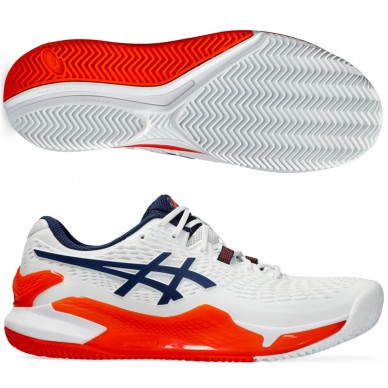 zapatillas Asics Gel Resolution 9 Clay white blue expanse 2024