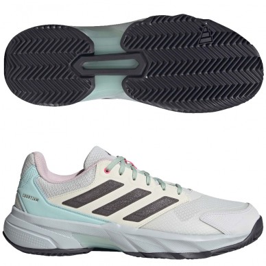 zapatillas Adidas Courtjam Control M Clay white grey 2024