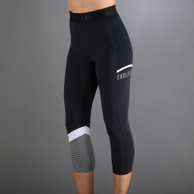 mallas Endless Line Pocket 7/8 negras blancas