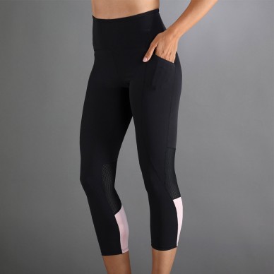 mallas Endless Indy 7/8 black rosas