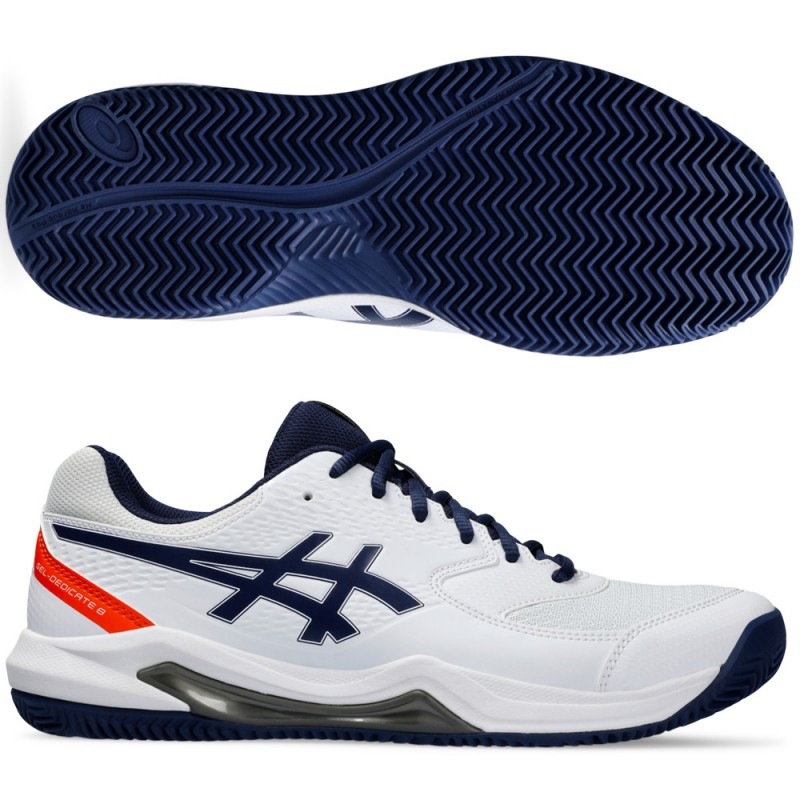 zapatillas Asics Gel Dedicate 8 Clay white blue expanse 2024