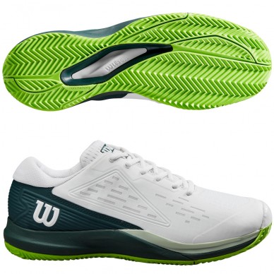 zapatillas Wilson Rush Pro Ace Clay white ponderosa green 2024