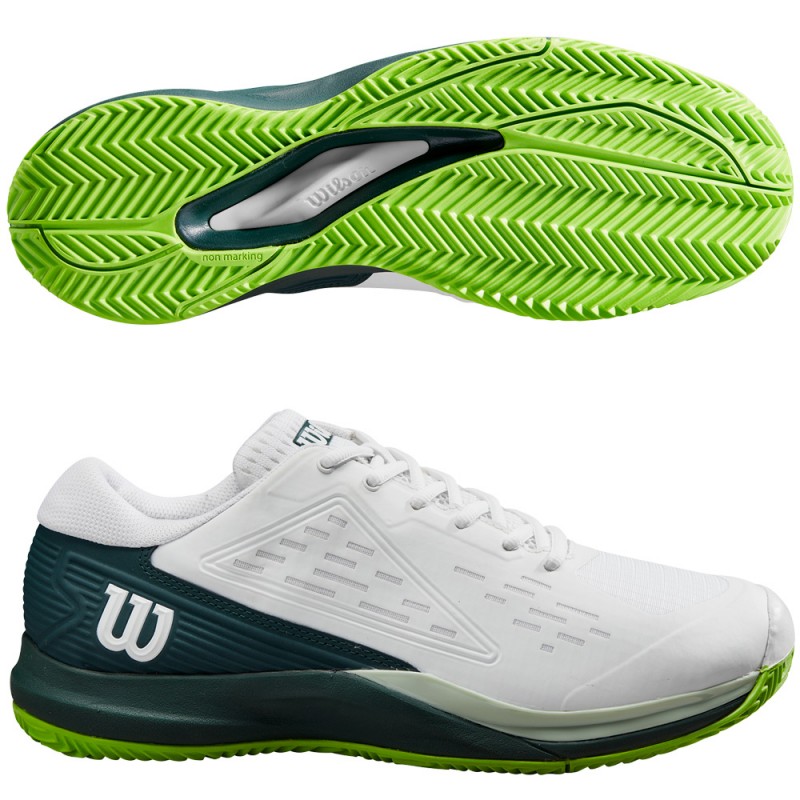 zapatillas Wilson Rush Pro Ace Clay white ponderosa green 2024 zapatillas Wilson Rush Pro Ace Clay white ponderosa green 2024