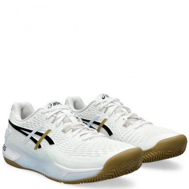 zapatillas Asics Gel Resolution 9 Clay white black 2024