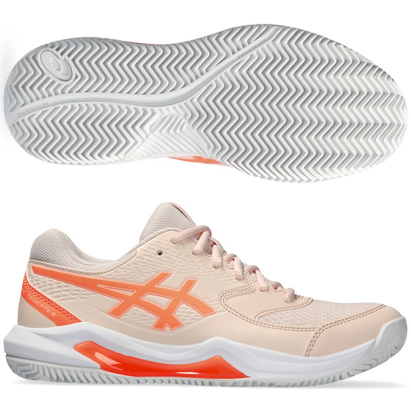 zapatillas Asics Gel Dedicate 8 Clay pearl pink sun coral 2024 zapatillas Asics Gel Dedicate 8 Clay pearl pink sun coral 2024