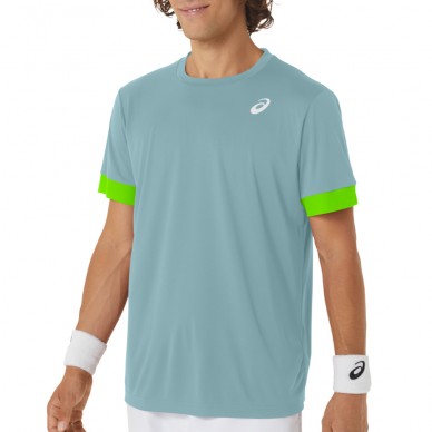 camiseta Asics Men Court SS Top tinte turquesa