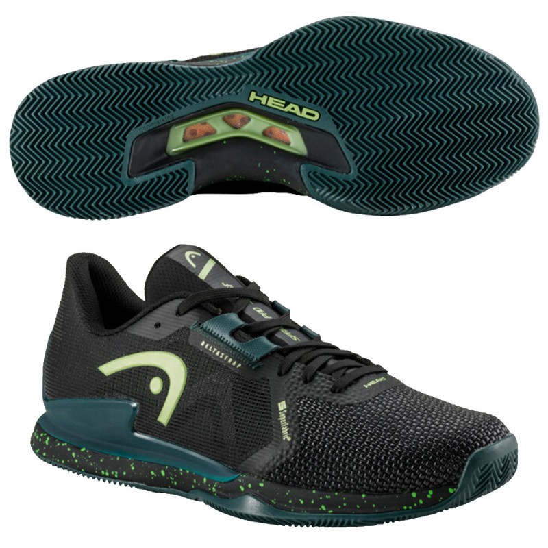 Zapatillas Head Sprint Pro 3.5 Clay black forest green 2024 Zapatillas Head Sprint Pro 3.5 Clay black forest green 2024