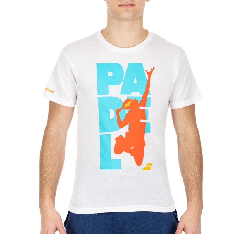 camiseta Babolat Cotton TEE Padel blanca