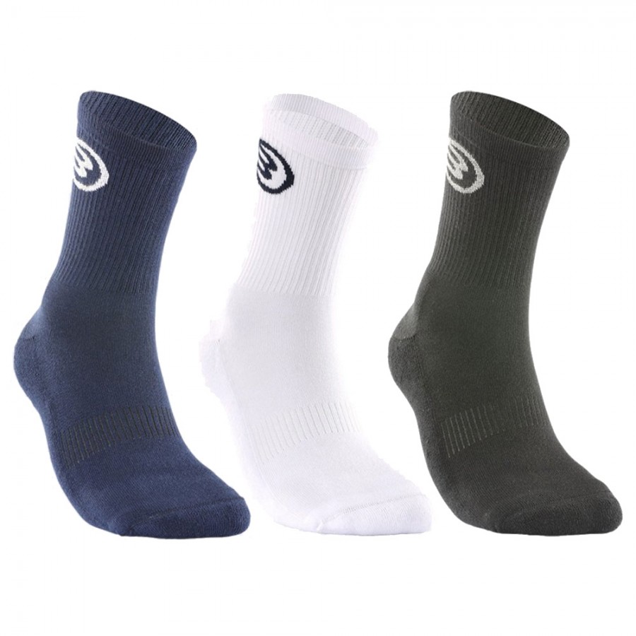 Pack de 3 calcetines de hombre bullpadel para jugar al padel