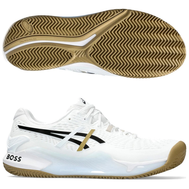 zapatillas Asics Gel Resolution 9 Clay white black 2024 zapatillas Asics Gel Resolution 9 Clay white black 2024