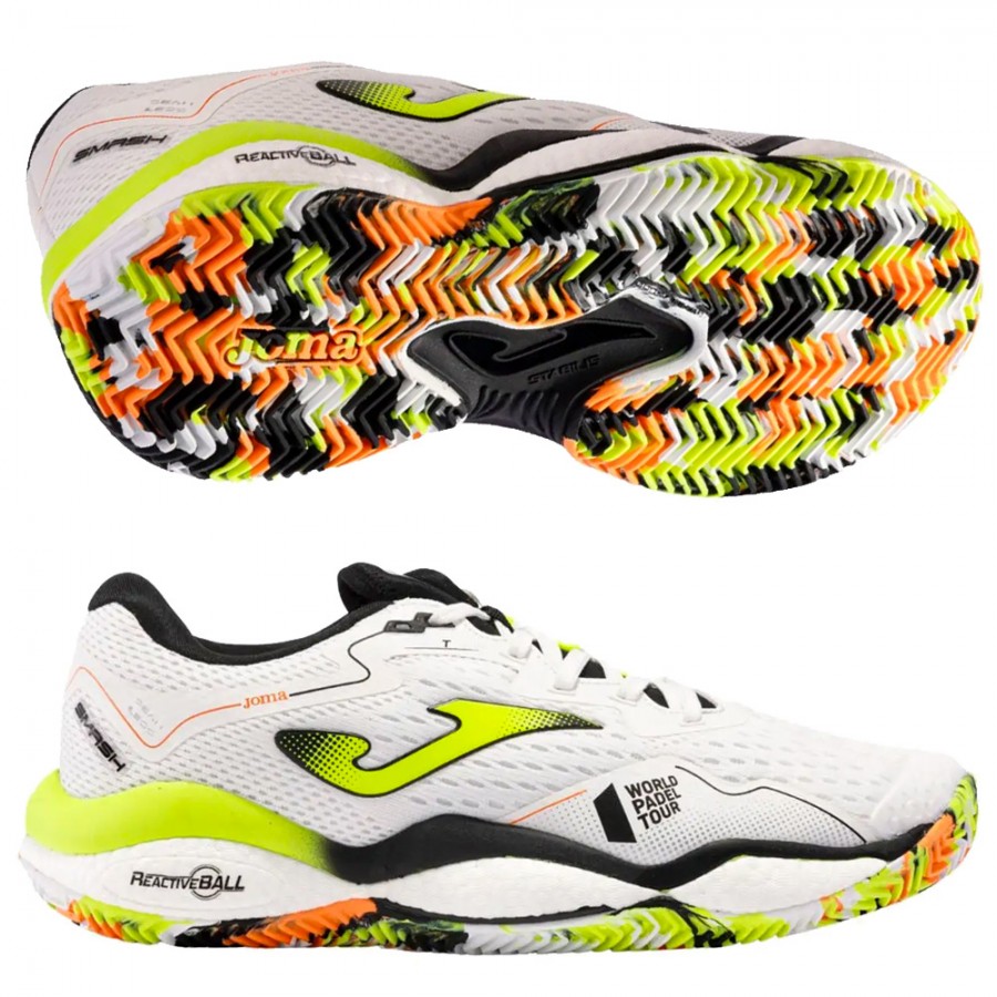 Zapatillas Joma T Smash 2302 blanco amarillo hombre