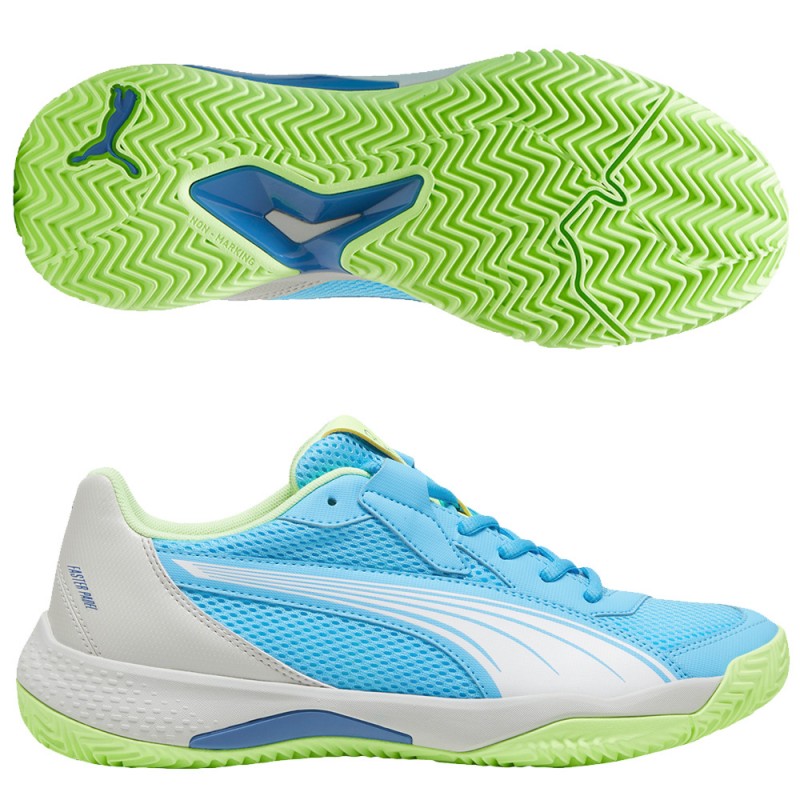 zapatillas Puma NOVA Court luminous blue white gray 2024