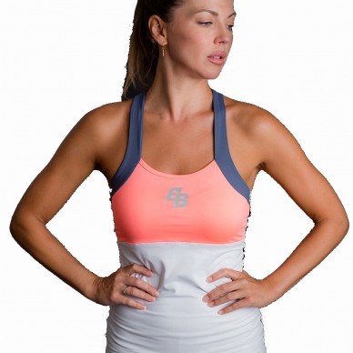 camiseta BB Nube blanco coral gris