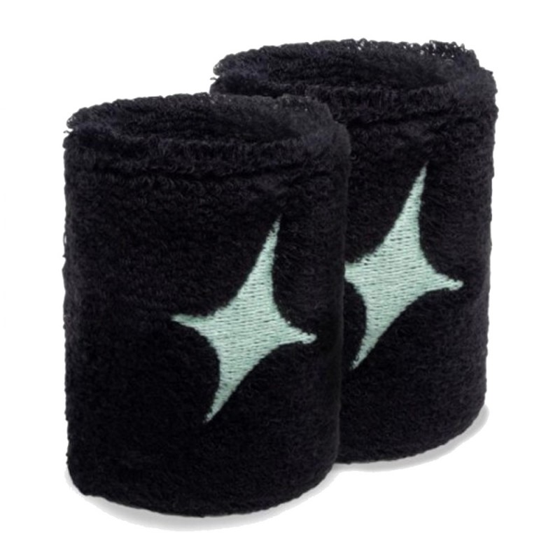 muñequeras Star Vie negras logo verde muñequeras Star Vie negras logo verde