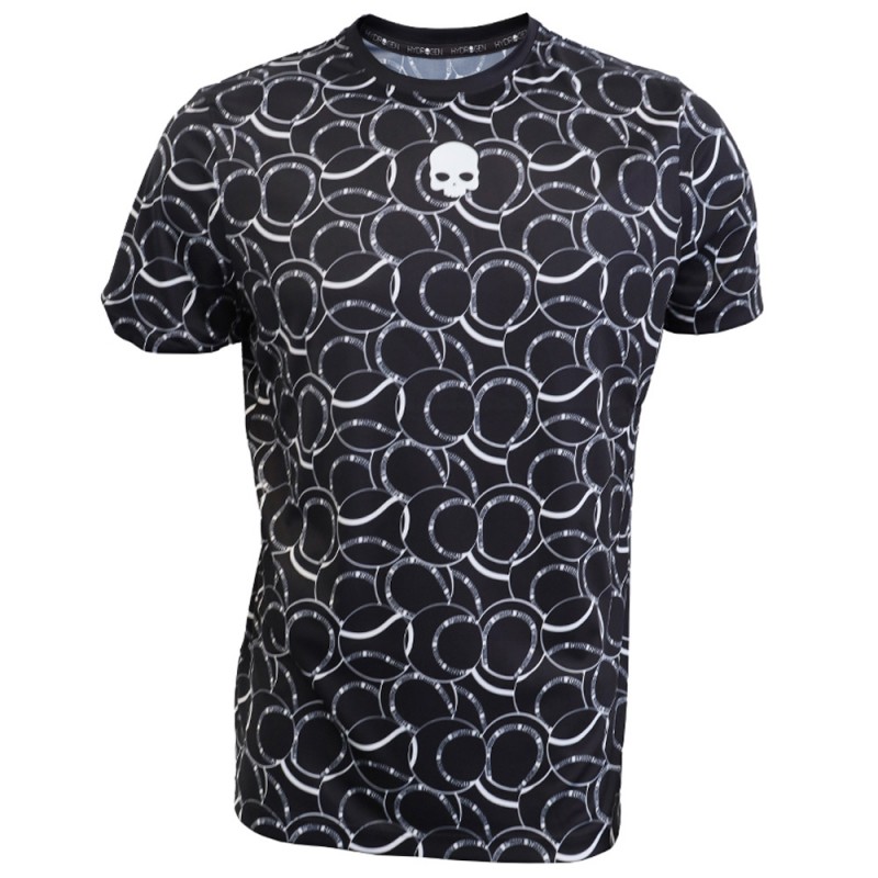 camiseta Hydrogen Allover Tennis Tech negra camiseta Hydrogen Allover Tennis Tech negra