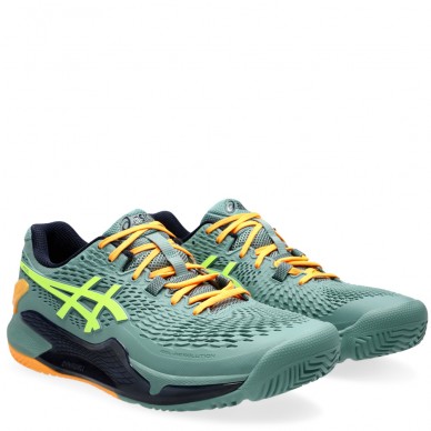 zapatillas Asics Gel Resolution 9 Padel celadon safety yellow 2024