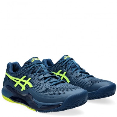 zapatillas Asics Gel Resolution 9 Clay mako blue safety yellow 2024
