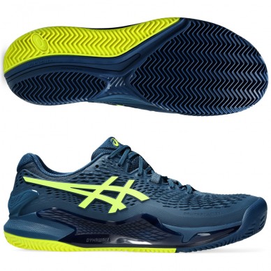 zapatillas Asics Gel Resolution 9 Clay mako blue safety yellow 2024