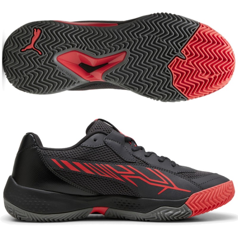 zapatillas Puma Nova Court gray active red 2024 zapatillas Puma Nova Court gray active red 2024