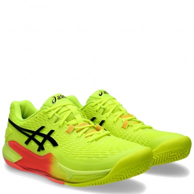 zapatillas Asics Resolution 9 Clay Paris safety yellow black 2024