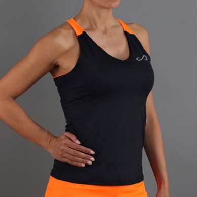 camiseta Endless Diamond negro naranja