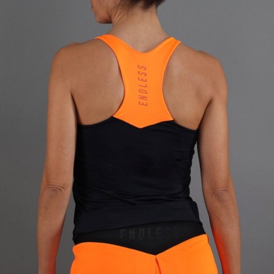 camiseta Endless Diamond negro naranja